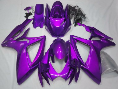 Best 2006-2007 Suzuki GSXR 600 / GSXR 750 Motorcycle Fairings - Plain Glossy Purple UK