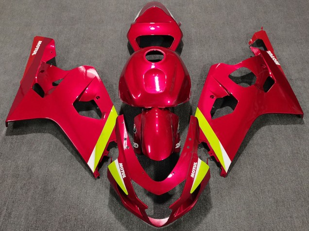 2004-2005 Suzuki GSXR 600 / GSXR 750 Motorcycle Fairings - Red Yellow White UK