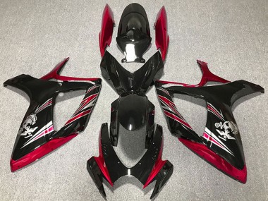 Best 2006-2007 Suzuki GSXR 600 / GSXR 750 Motorcycle Fairing - Red Glossy Black UK