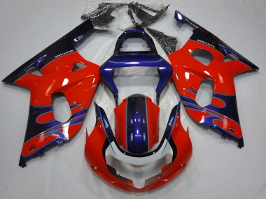 Best 2001-2003 Suzuki GSXR 600 / GSXR 750 Motorcycle Fairings - Red Blue Glossy Black UK