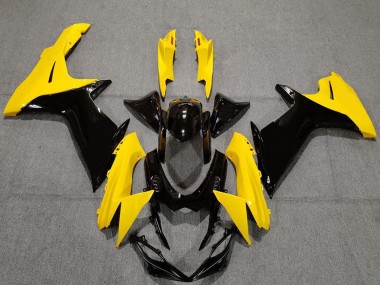 Best 2011-2024 Suzuki GSXR 600 / GSXR 750 Motorcycle Fairings - Yellow Glossy Black UK