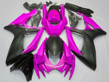 Best 2006-2007 Suzuki GSXR 600 / GSXR 750 Motorcycle Fairing - Pink Matte Black UK
