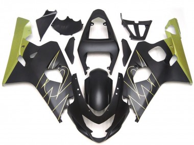 Best 2004-2005 Suzuki GSXR 600 / GSXR 750 Motorcycle Fairings - Matte Black Gold Corona UK