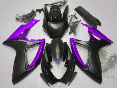 Best 2006-2007 Suzuki GSXR 600 / GSXR 750 Motorcycle Fairings - Matte Black Purple UK