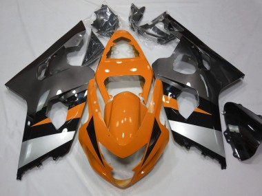 Best 2004-2005 Suzuki GSXR 600 / GSXR 750 Motorcycle Fairings - Orange Silver UK