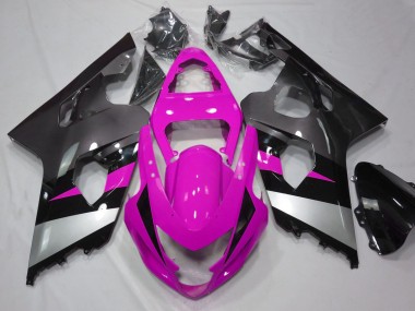 Best 2004-2005 Suzuki GSXR 600 / GSXR 750 Motorcycle Fairings - Pink Silver Black UK