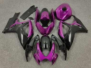 Best 2006-2007 Suzuki GSXR 600 / GSXR 750 Motorcycle Fairings - Purple Black UK