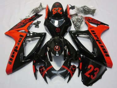 Best 2006-2007 Suzuki GSXR 600 / GSXR 750 Motorcycle Fairings - Red Glossy Black Jordan 23 UK