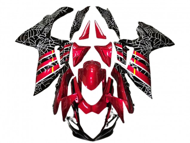 2011-2024 Suzuki GSXR 600 / GSXR 750 Motorcycle Fairings - Red Black Spider UK
