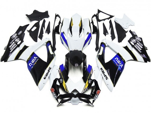 2008-2010 Suzuki GSXR 600 / GSXR 750 Motorcycle Fairings - White Blue Yellow Black Viru UK