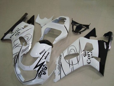 Best 2001-2003 Suzuki GSXR 600 / GSXR 750 Motorcycle Fairings - White Black Corona Alstare UK
