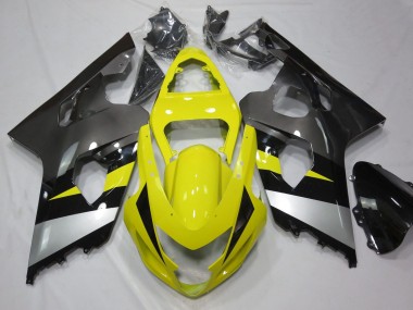 Best 2004-2005 Suzuki GSXR 600 / GSXR 750 Motorcycle Fairings - Yellow Silver Grey Black UK