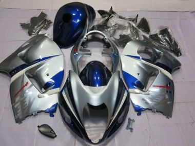 Best 1996-2007 Suzuki GSXR 1300 Motorcycle Fairing - Silver Blue UK