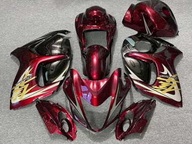 Best 2008-2020 Suzuki GSXR 1300 Motorcycle Fairings - Deep Red Gold UK