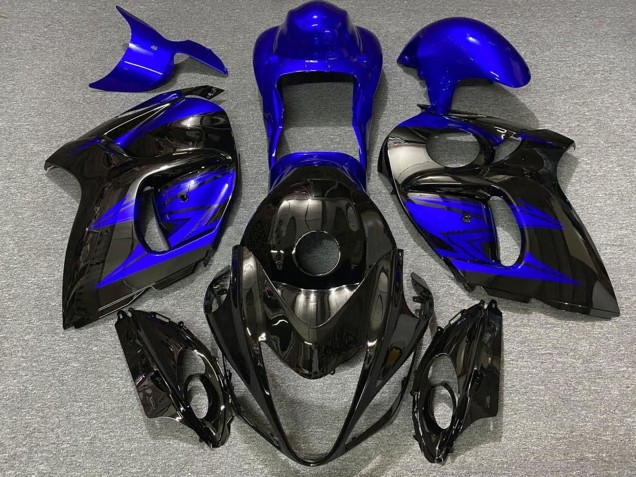 2008-2020 Suzuki GSXR 1300 Motorcycle Fairings - Glossy Black and Deep Blue UK