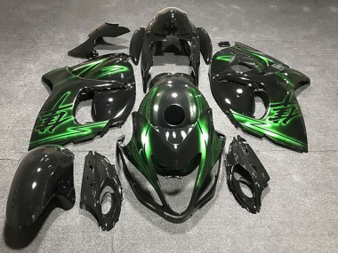 Best 2008-2020 Suzuki GSXR 1300 Motorcycle Fairings - Glossy Black and Green UK