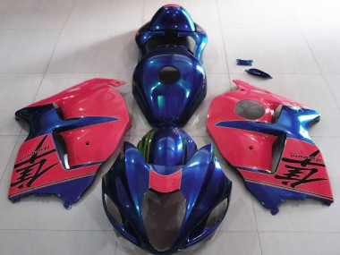 Best 1996-2007 Suzuki GSXR 1300 Motorcycle Fairings - Glossy Blue and Red UK