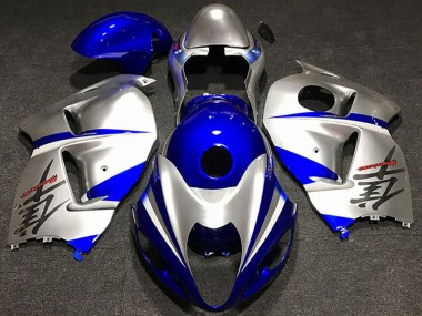 Best 1996-2007 Suzuki GSXR 1300 Motorcycle Fairings - Silver Blue UK