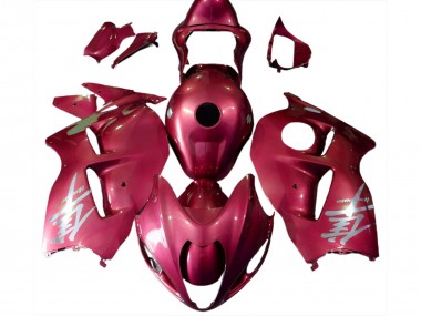 Best 1996-2007 Suzuki GSXR 1300 Motorcycle Fairings - Glossy Red Silver Logo UK