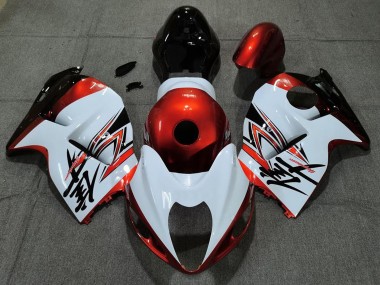 Best 1996-2007 Suzuki GSXR 1300 Motorcycle Fairings - White Orange UK