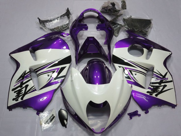 1996-2007 Suzuki GSXR 1300 Motorcycle Fairings - Glossy White Purple UK