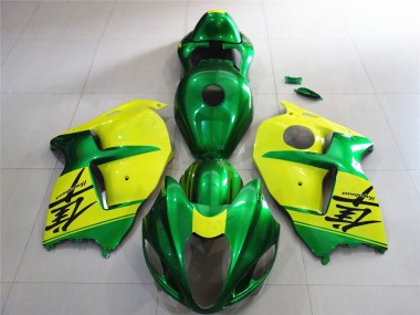 Best 1996-2007 Suzuki GSXR 1300 Motorcycle Fairings - Green and Yellow UK