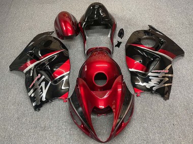 Best 1996-2007 Suzuki GSXR 1300 Motorcycle Fairings - Maroon Red Black Style UK