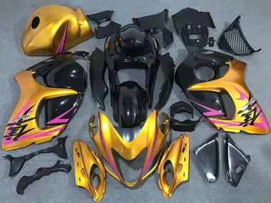Best 2008-2020 Suzuki GSXR 1300 Motorcycle Fairings - Gold Pink Black UK