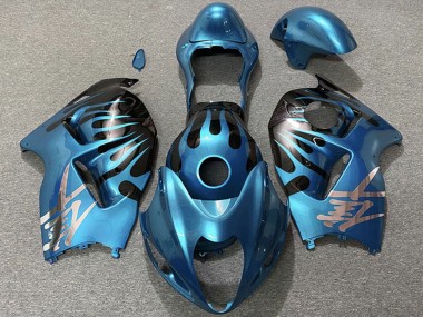 Best 1996-2007 Suzuki GSXR 1300 Motorcycle Fairings - Sky Blue and Black UK