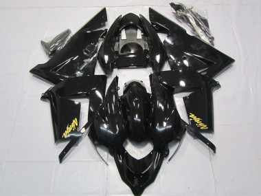 Best 2004-2005 Kawasaki ZX10R Motorcycle Fairings - Glossy Black Gold UK