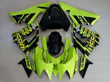 Best 2004-2005 Kawasaki ZX10R Motorcycle Fairings - Custom High Viz Yellow UK