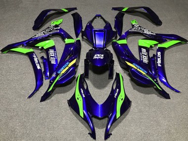 Best 2016-2020 Kawasaki ZX10R Motorcycle Fairings - Deep Blue Green Trick Star Eva Racing UK