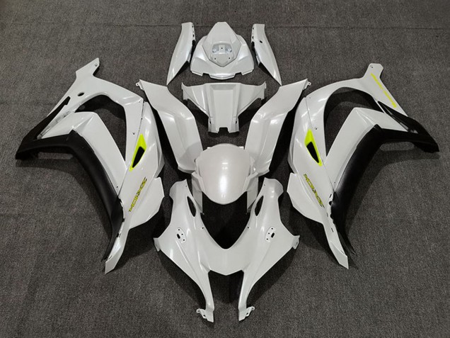 2016-2020 Kawasaki ZX10R Motorcycle Fairings - Pearl White Yellow Matte Black UK