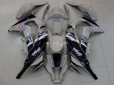 Best 2011-2015 Kawasaki ZX10R Motorcycle Fairings - Grey White Black UK