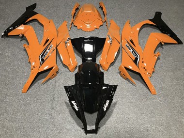 Best 2011-2015 Kawasaki ZX10R Motorcycle Fairings - Orange Glossy Black UK