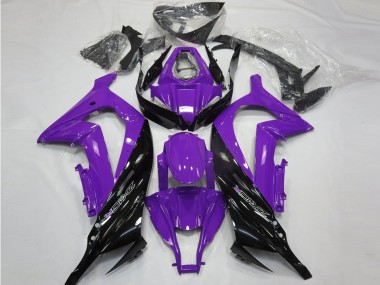 Best 2011-2015 Kawasaki ZX10R Motorcycle Fairings - Purple Glossy Black UK