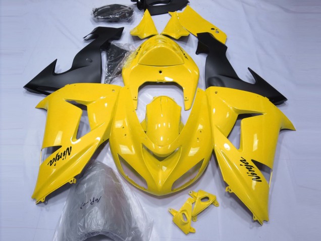 2006-2007 Kawasaki ZX10R Motorcycle Fairings - Yellow Black UK