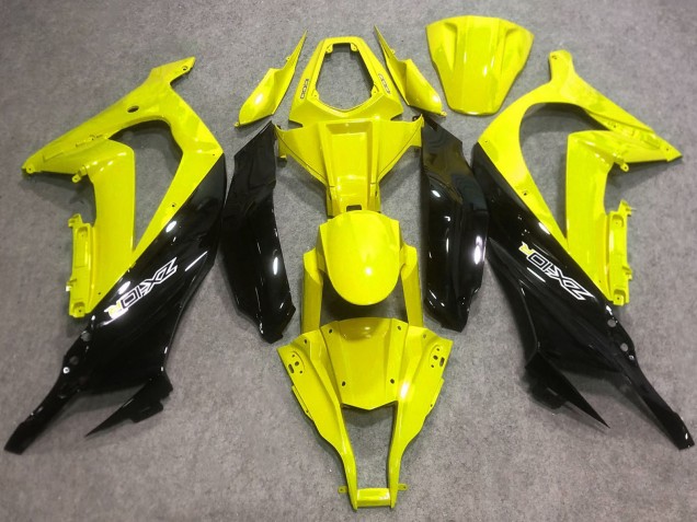 2016-2020 Kawasaki ZX10R Motorcycle Fairings - Yellow Glossy Black UK