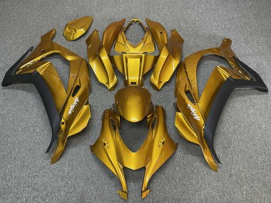 Best 2016-2020 Kawasaki ZX10R Motorcycle Fairings - Gold Black White Ninja UK