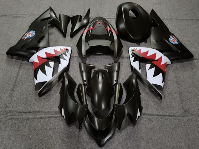 2004-2005 Kawasaki ZX10R Motorcycle Fairings - Matte Black Betty Bomber UK