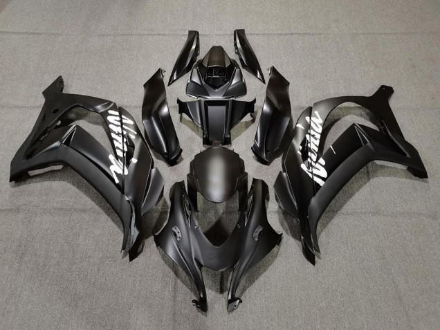 2016-2020 Kawasaki ZX10R Motorcycle Fairings - Matte Black White Ninja UK