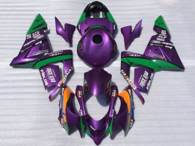 Best 2004-2005 Kawasaki ZX10R Motorcycle Fairings - Purple and Green Trick Star UK