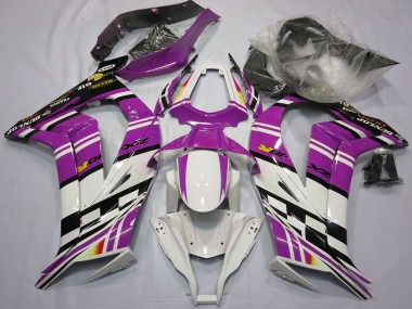 Best 2011-2015 Kawasaki ZX10R Motorcycle Fairings - Purple Black White Yellow UK