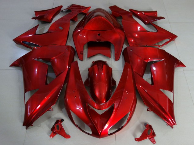 2006-2007 Kawasaki ZX10R Motorcycle Fairings - Deep Red UK