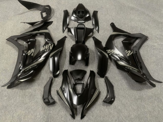 2016-2020 Kawasaki ZX10R Motorcycle Fairings - Matte Black Grey Ninja UK