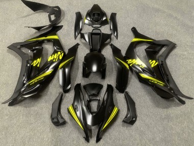 Best 2016-2020 Kawasaki ZX10R Motorcycle Fairings - Matte Black Yellow Ninja UK
