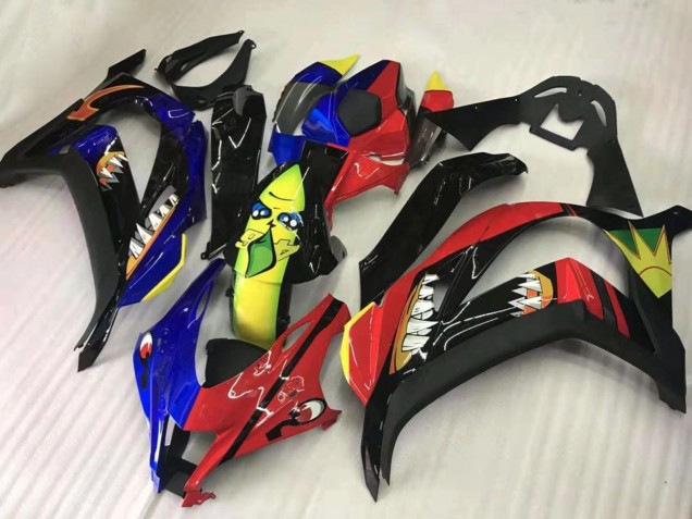 2016-2020 Kawasaki ZX10R Motorcycle Fairings - Red Blue Yellow Black Shark UK