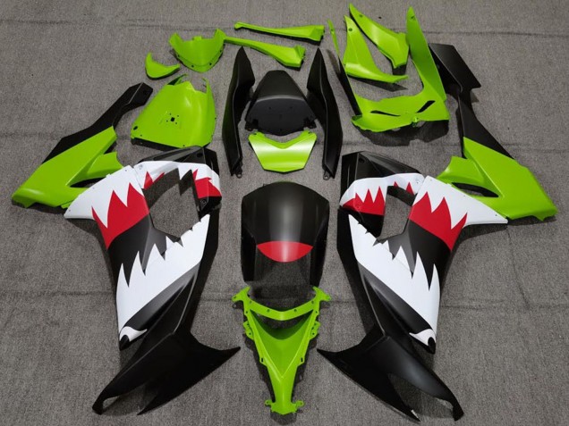 2008-2010 Kawasaki ZX10R Motorcycle Fairings - Green Matte Black Red White Shark UK