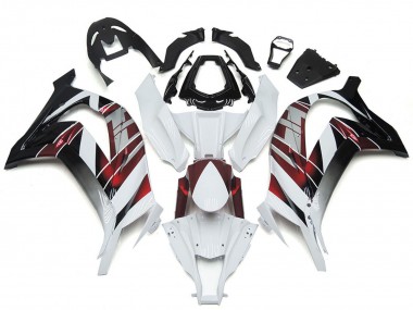 Best 2016-2020 Kawasaki ZX10R Motorcycle Fairings - White Red Black UK