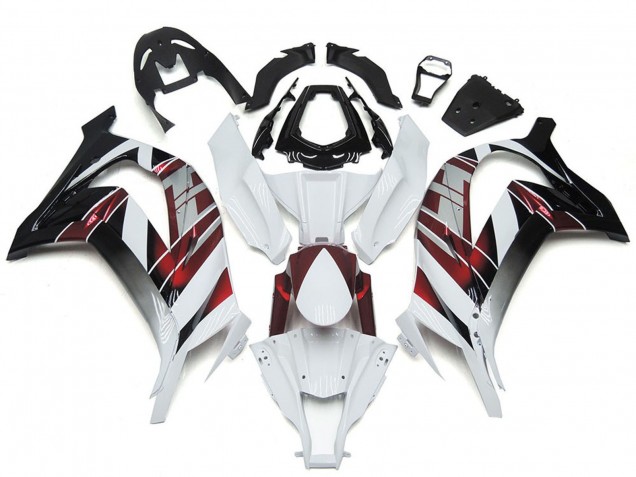 2016-2020 Kawasaki ZX10R Motorcycle Fairings - White Red Black UK